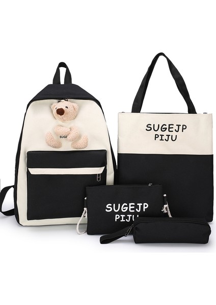 Öğrenci Dört Parçalı Büyük Kapasiteli Sırt Çantası (Yurt Dışından)