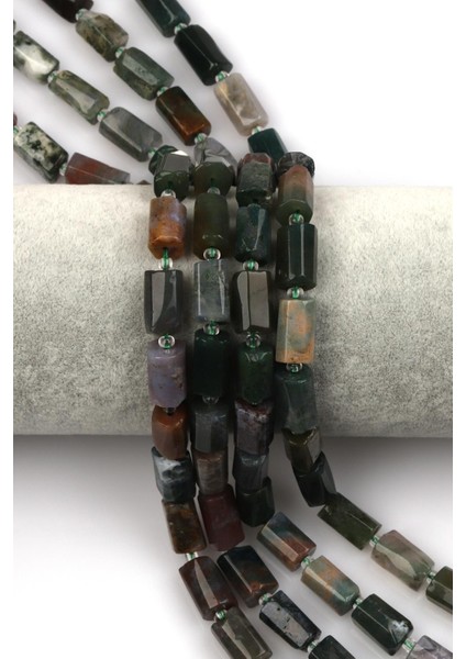 Hint Akik Doğal Taş Dizi Boru Kesim