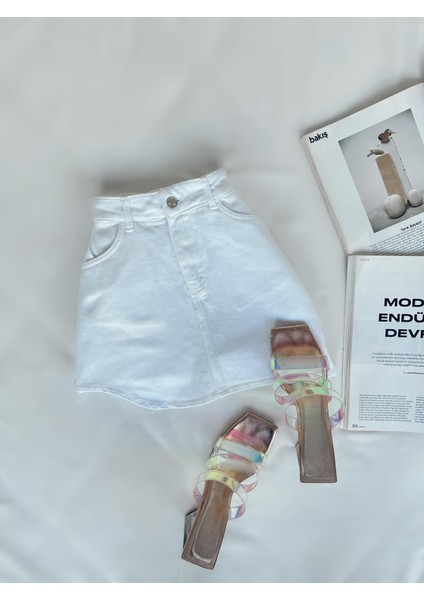 Ronahî Simetrik Kesim Jeans Etek fırsatları