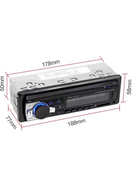 Araca Monte Bluetooth Radyo Makinesi Mp3 Tek Mil Araba Kartı USB Flash Sürücü Fm Radyo Bluetooth Mp3 Çalar (Yurt Dışından)