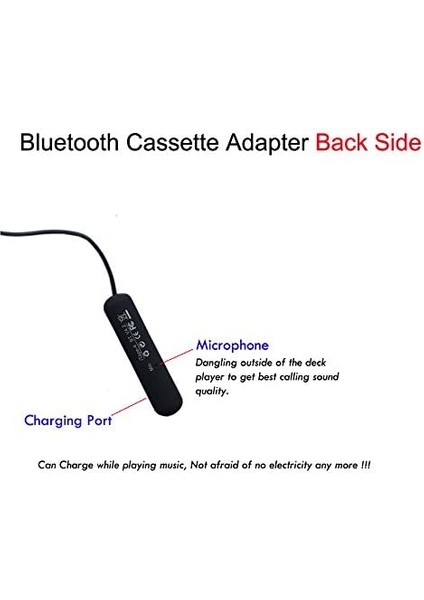 Kaset Adaptörü Araç Bluetooth Ses Alıcısı Şarj Ederken Çalışır Destek Tf Kartı (Yurt Dışından)