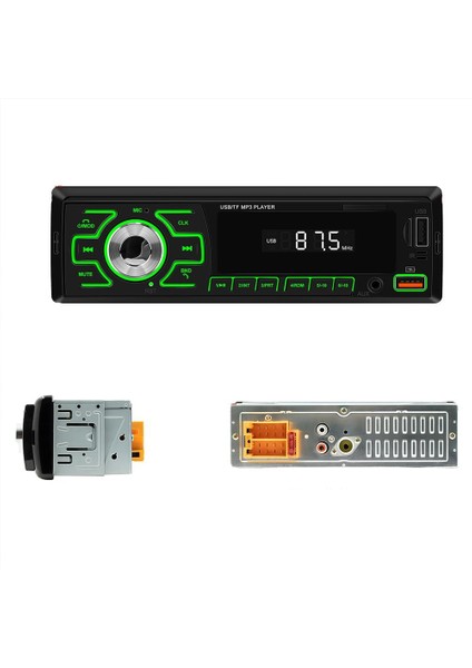 Araba Mp3 Çalar D3100 Araç Radyosu Tek Dın Araç Stereo Ses Sistemleri Mp3 Çalar, Eller Serbest Arama/fm/usb Şarj/tf/aux/eq Siyah (Yurt Dışından)