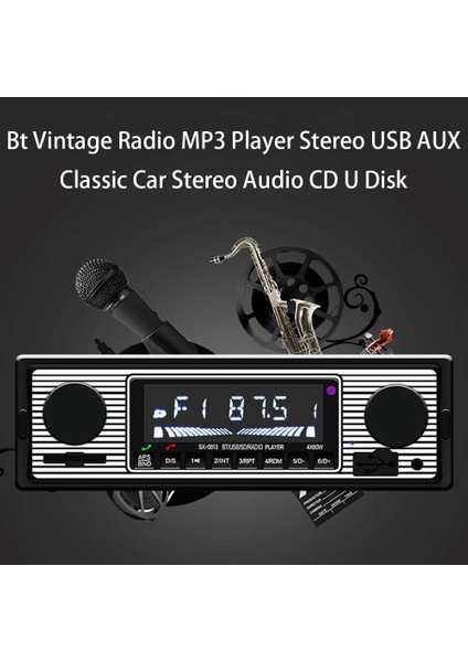 Bt Vintage Mp3 Çalar Stereo USB Aux Araba Stereoo U Disk (Yurt Dışından) fırsatları