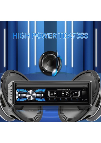 Bluetooth'lu Tek Dın Araç Stereo Radyo, Am/fm Radyo Alıcısı, Mp3/usb, Eller Serbest Arama, Dahili Mikrofon, Çıkarılabilir Yüz Plakası, Kablosuz Uzaktan Kumanda P6151 (Yurt Dışından) fırsatları