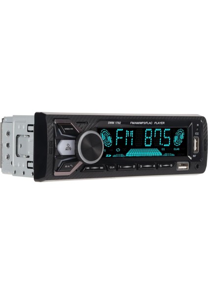 Tek Din Araba Stereo, Bluetooth Araç Mp3 Radyo, Kablosuz Uzaktan Kumandalı USB Aux Ses Alıcısı, 7 Renkli Işık, Eller Serbest Arama Araba Stereo Alıcısı (Yurt Dışından)