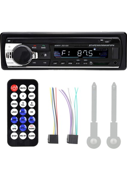 x 60W Araç Radyo Stereo Bluetooth Mp5 Çalar Tek Din Çift USB Eller Serbest Araç Stereo Desteği Mp3/mp5/usb Gps, Bulucu ve Çevre Için Uzaktan Kumandalı LCD Ekran (Yurt Dışından)