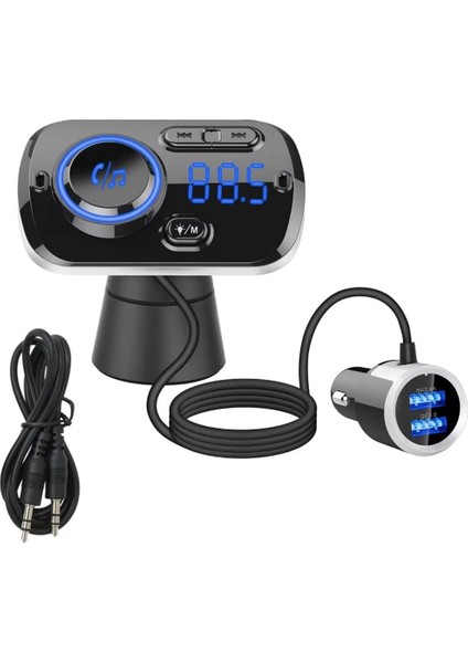 Handsfree Bluetooth Fm Verici Kablosuz Radyo Adaptörü Araç Kiti Mp3 Çalar USB (Yurt Dışından)