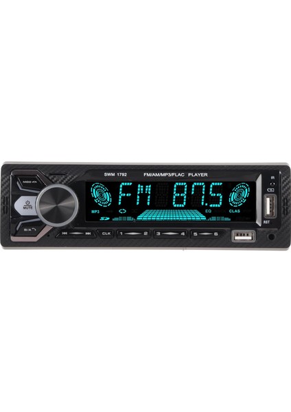 Çift Bt Bağlantılı Araba Mp3 Radyo Çalar, 7 Renkli Işık, USB Şarj, Akıllı Ses Yardımcısı, Araba Stereo Alıcısı Için (Yurt Dışından)