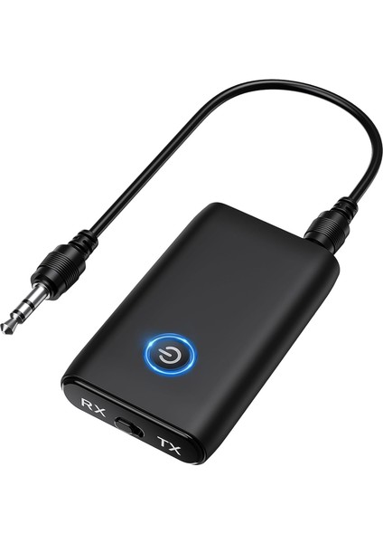 Araba Için Aux Bluetooth Adaptörü, Bluetooth 5.0 Verici Alıcı, Taşınabilir Kablosuz Bluetooth Adaptörü, 2'si 1 Arada Bluetooth Aux Adaptörü, Dizüstü Bilgisayar Için Ses Alıcısı, Ra (Yurt Dışından)