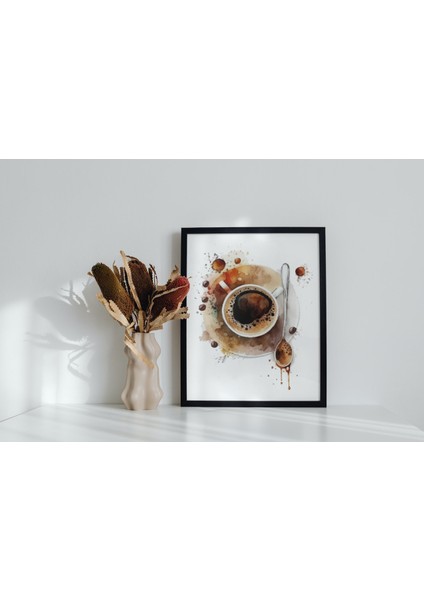 Kahve "fincan 3" Mutfak ve Kahve Köşesi Duvar Posteri Siyah Çerçeveli 15CM x 21CM Tablo Poster fiyatları