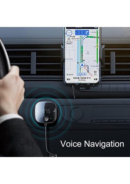 Araç Ses Verici Aux Çıkışı Navigasyon Ses Yayını Büyük Ekran Araç Ses Verici Mp3 Çalar Otomobil ile Uyumlu (Yurt Dışından)
