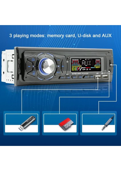 Otomatik Ses Asistanı Mp3 Çalar, Çok Fonksiyonlu Araba Bt Mp3 Çalar Çift USB Arayüzü Araba Müzik Çalar Otomatik Ses Asistanı Mp3 Çalar Radyo Alıcısı (Yurt Dışından)