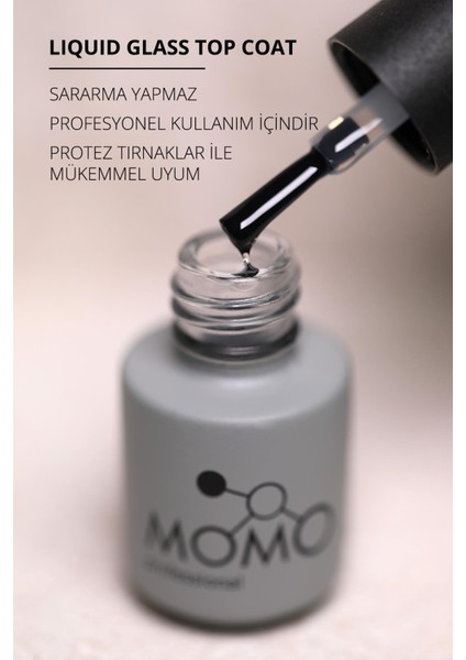 Liquid Glass Top Coat 4 ml Kalıcı Oje için Çok Renkli Yapışkansız ve Sararma Yapmaz modelleri