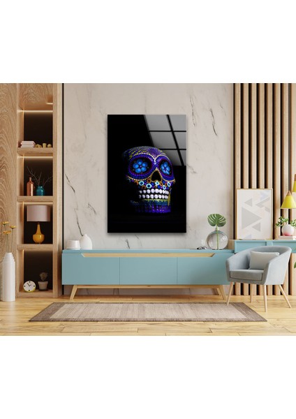 Azucar Meksikan Kurukafa Temperli Cam Duvar Tablosu