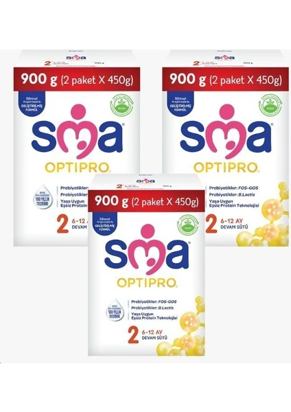 Sma Optipro 2 Probiyotik Devam Sütü 3lü 900 gr