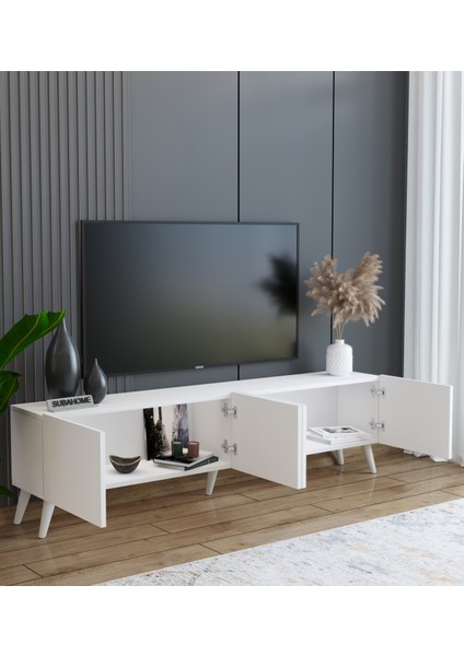 Beyaz 160 cm Tv Ünitesi Mdf - Modern ve Şık Tasarım