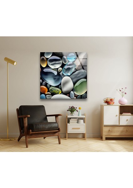 Deniz Taşları Temperli Cam Duvar Tablosu fiyatları
