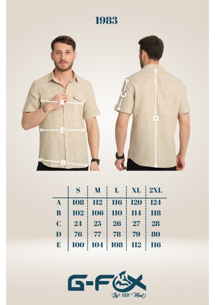 Erkek Regular Fit Çift Cepli Klasik Yaka Kısa Kollu %100 Keten Gömlek 1983 fırsatları