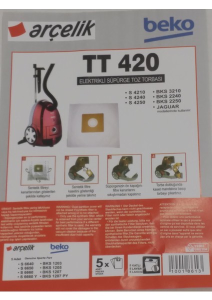Arçelik Tt 420 Sentetik (2 Paket 10 Adet )