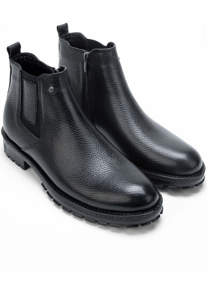 Erkek Hakiki Deri Siyah Casual Bot 818 1001 Erk Bot SK23/24 Sıyah Fltr