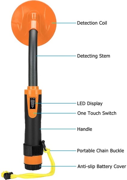 Pointer Ekranlı ve Modlu Metal Altın Dedektörü 30 Metre Su Geçirmez Hs-07 indirimleri