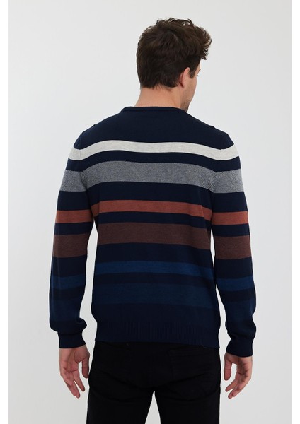 Bisiklet Yaka Çizgili Erkek KAZAK(E23-6712) modelleri