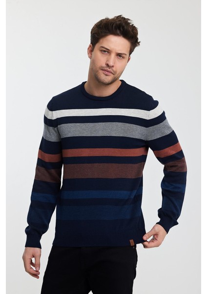 Bisiklet Yaka Çizgili Erkek KAZAK(E23-6712) fırsatları