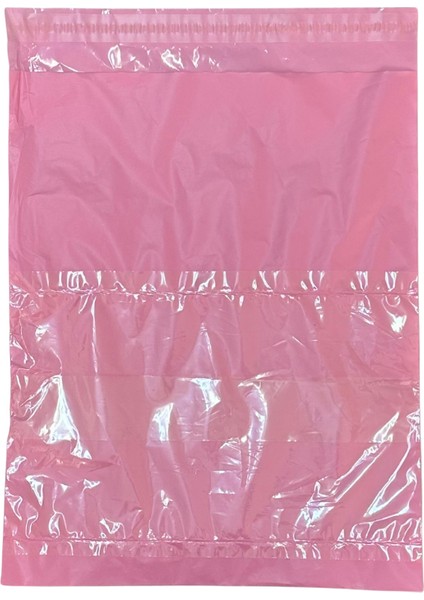 Svs Etiket Plastik 30 x 37 + 5 Pembe Cepsiz Kargo Poşeti 80 Mikron