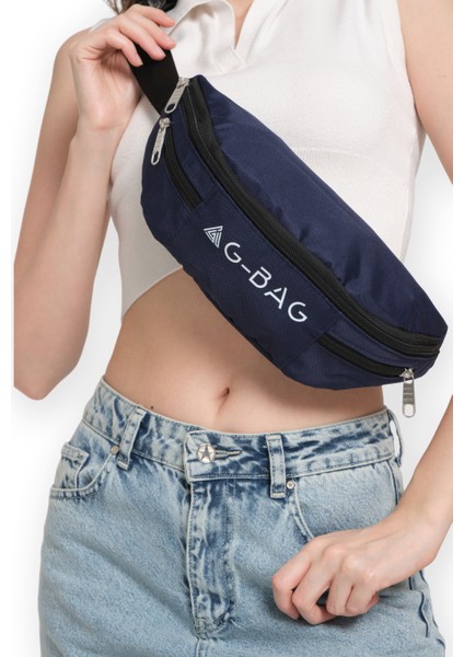 Gbag Unisex Çapraz Askılı 3 Bölmeli Spor Koşu Vücut Bel Çantası Body Bag Omuz Askılı Çanta