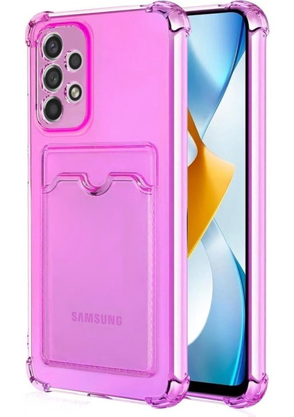 Samsung Galaxy A73 5g Card Slot Shock Kılıf Pembe