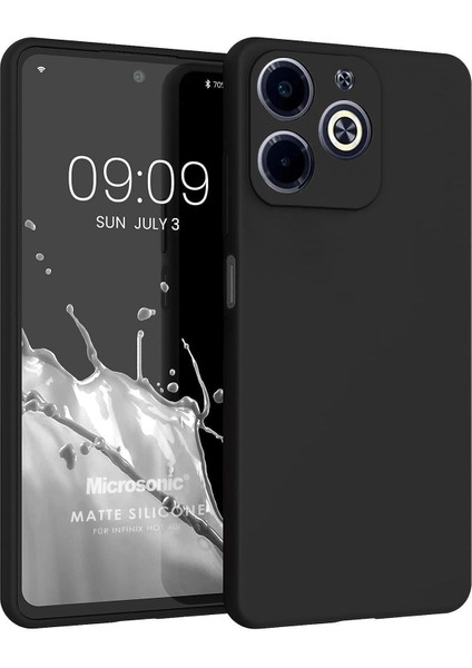 Matte Silicone Infinix Hot 40 Kılıf Siyah