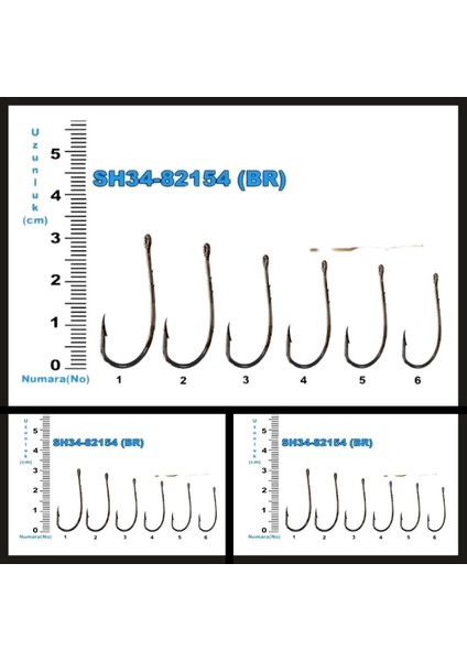 Uyguna-Yakala 100 Adet SH34-82154 Sea Horse No: 5/0 Bronz İĞNE-İĞN.648