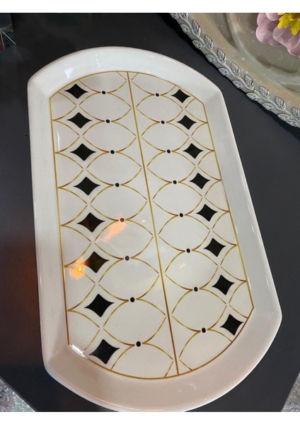 Büyük Oval Tabak Black