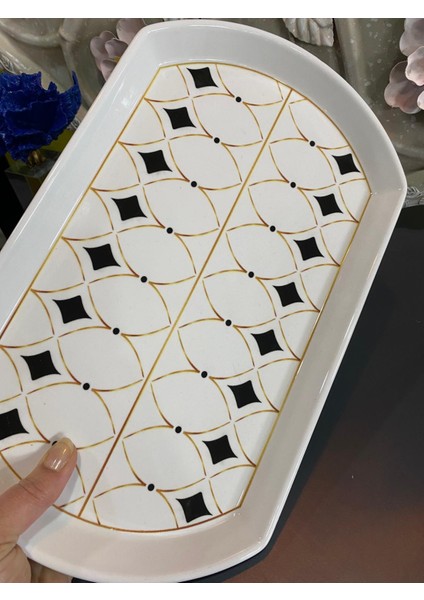 Büyük Oval Tabak Black