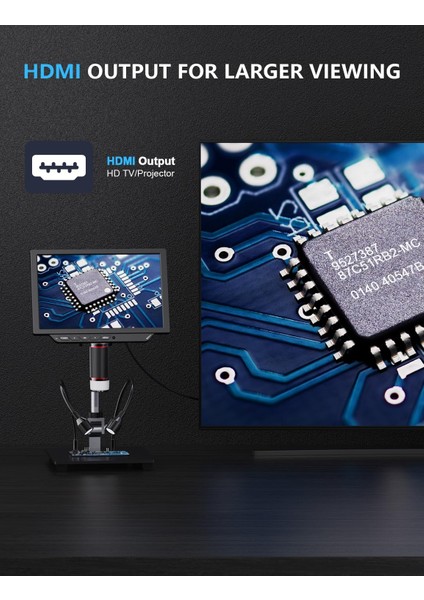 4K Dijital Mikroskop 2000 x Büyütme 8 Inc 52MP