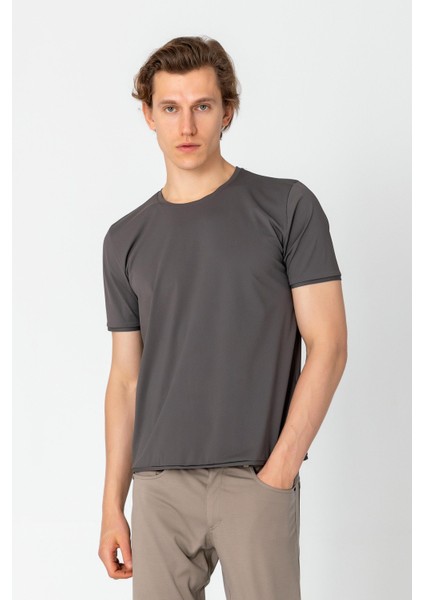 Erkek Fit Rahat Esnek Nefes Alan Bisiklet Yaka T-Shirt indirimleri