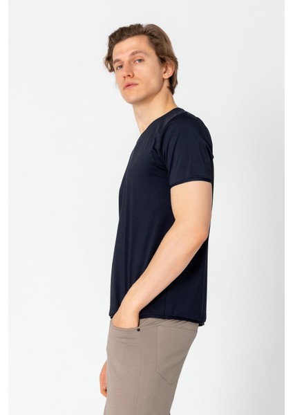 Erkek Fit Rahat Esnek Nefes Alan Bisiklet Yaka T-Shirt fiyatları