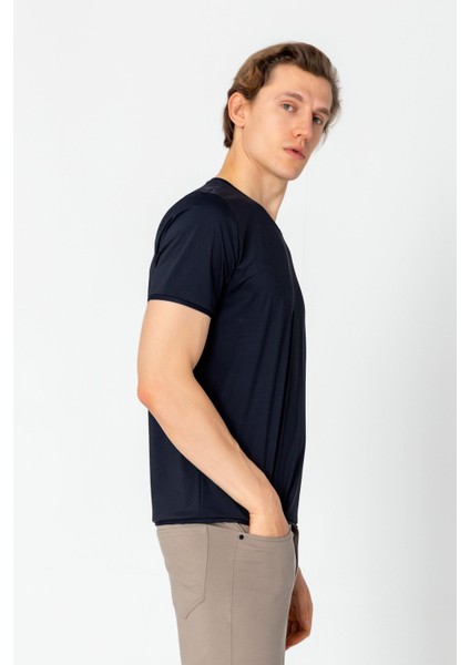 Erkek Fit Rahat Esnek Nefes Alan Bisiklet Yaka T-Shirt fırsatları