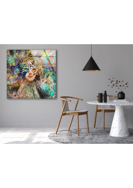 Renkli Soyut Cam Duvar Tablosu fiyatları