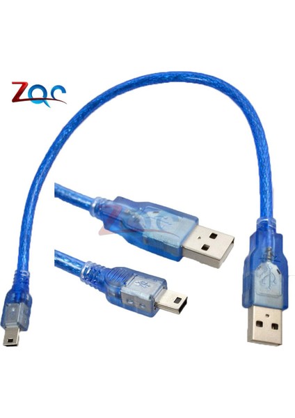 30CM USB 2.0 A Erkek Mini B 5pin Erkek Pc Veri Kablosu Kablosu Talepleri Arduino Mcu Nano 3.0 Pro Için Ayrıca Eski Cep Telefonu (Yurt Dışından)