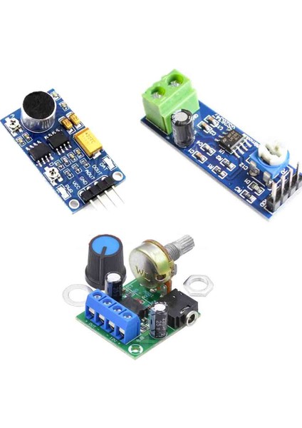 LM386 Ses Amplifikatörü Modülü 200 Kat Kazanç Amplifikatör Kurulu Mono Amplifikatör 5V-12V Giriş (Yurt Dışından)