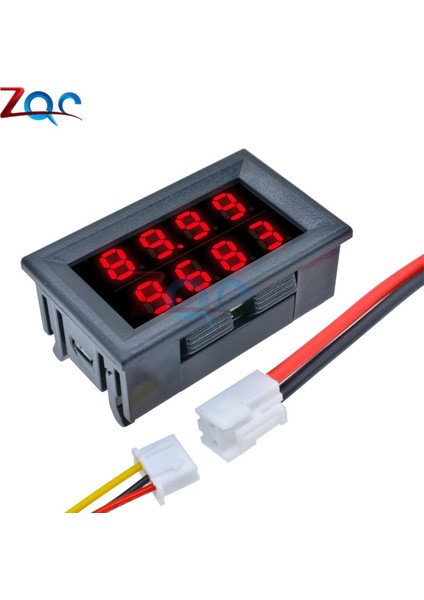 0.28 Inç Dijital Dc Voltmetre Ampermetre 4 Bit 5 Teller Dc 200 V 10A Volt Gerilim Akım Ölçer Kaynağı Kırmızı LED Çift Ekran (Yurt Dışından)