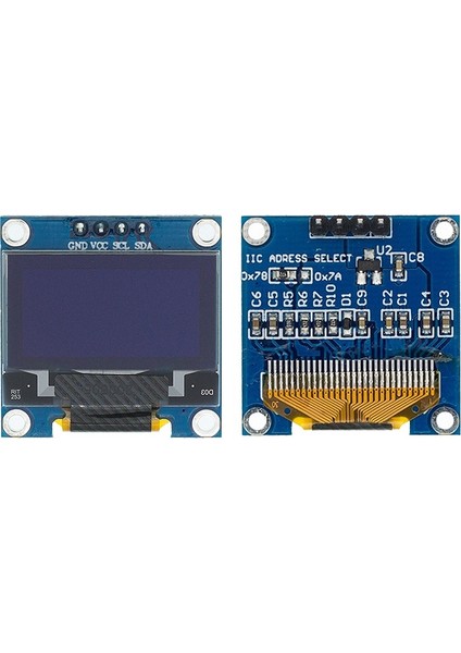 0.96 Inç Iıc Spı Seri 4pin Beyaz/mavi/sarı Mavi/oled Ekran Modülü SSD1315 12864 LCD Ekran Kartı Arduino Için (Yurt Dışından)