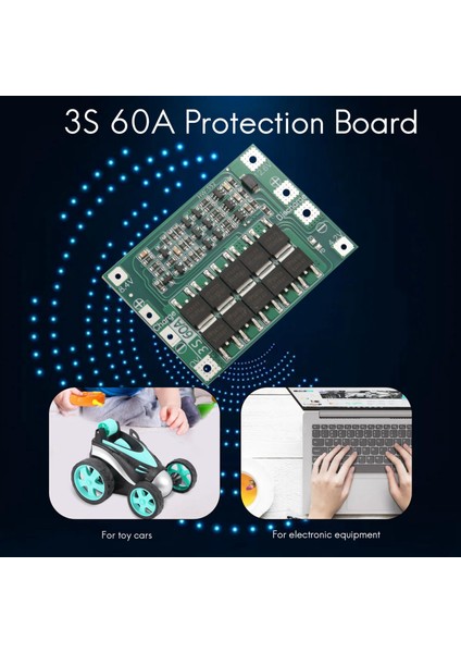 2x 3s 60A Bms Kartı 11.1V 12.6V 18650 Li-Ion Lityum Pil Koruma Levhası Geliştirilmiş Versiyon (Yurt Dışından) indirimleri