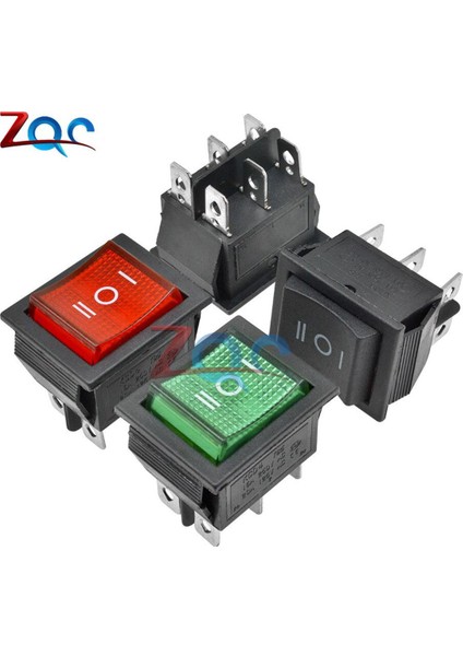K4 Basmalı Anahtar Düğmesi On-Off-On 3 Pozisyon 6 Pinli Elektrik Ekipmanı Işık Anahtarı ile 16A 250VAC 250V Ac (Yurt Dışından)