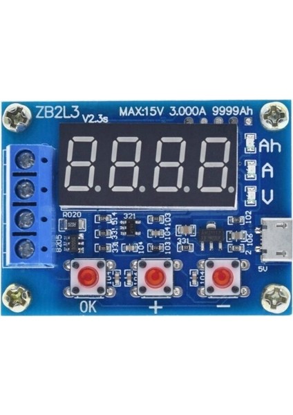 ZB2L3 Pil Test Cihazı LED Dijital Ekran 18650 Lityum Pil Gücü Test Direnci Kurşun-Asit Kapasitesi Deşarj Ölçer (Yurt Dışından)