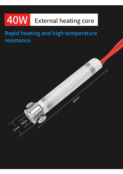 Luxıanzı Elektrikli Havya Yedek Çekirdek 30W 40W 60W Ayarlanabilir Sıcaklık Harici Isıtma Elemanı Kaynak Lehim Aracı (Yurt Dışından) fiyatları