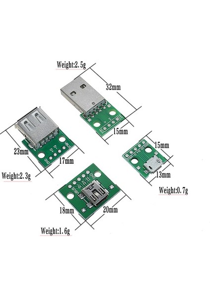 5 Adet Mikro Mini USB USB A Erkek USB 2.0 3.0 A Dişi USB B Konnektör Arayüzü 2.54MM Dıp Dönüştürücü Adaptör Kesme Panosu (Yurt Dışından) fiyatları