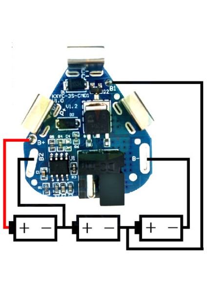 3s 12.6V 6A Bms Li-Ion Lityum Koruma Levhası 18650 Elektrikli Matkap Için Dengeleyici Ekolayzır Kurulu (Yurt Dışından)