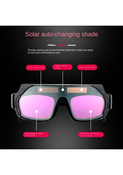 Xhhdqes Otomatik Kararan Kaynak Gözlüğü Anti-Scratch Geniş Görünüm Kaynakçı Gözlük Plazma Kesim Için 10 Adet Lensler ile (Yurt Dışından) modelleri